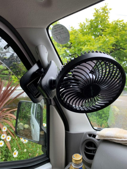 Clip and tabletop fan, oscillating, rechargeable, 3 airflow levels + rhythm, quiet, 16cm, wall-mountable, quiet KN-618