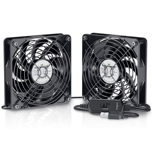 Cooling Fan Strong Cooling PC Cooling Fan Small Router PS4 Cooling Thin 12cm Set of 2 KN-1725