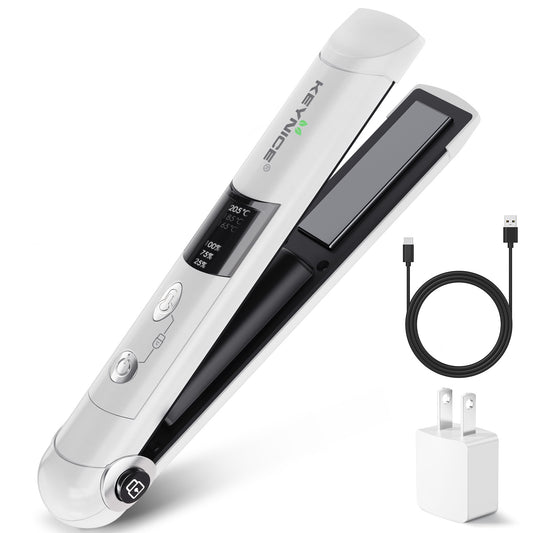 コードレスヘアアイロン ストレートナー 男女兼用 KN-2606S＋ACアダプター付き