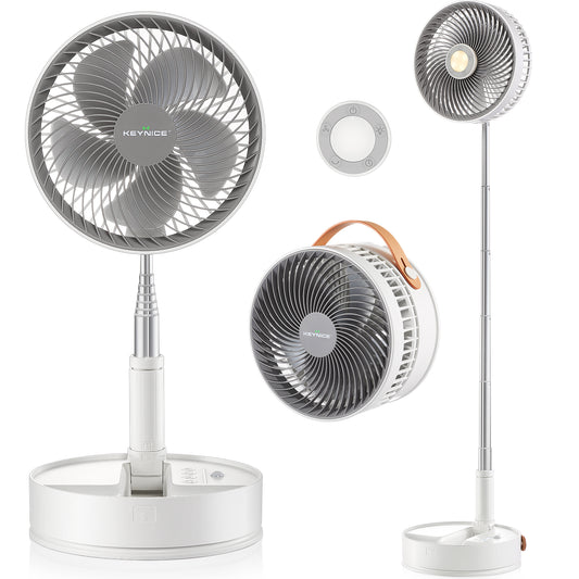 【Keynice】折りたたみ扇風機 リビング 首振り タイマーとリモコン付 KN-Q8pro